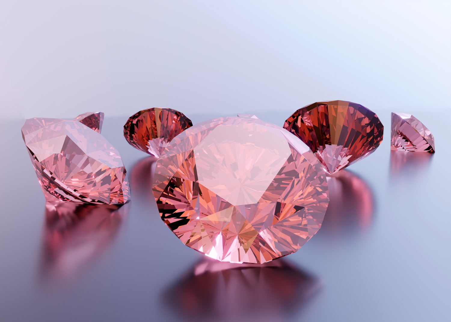 Fancy Color Pink Diamonds Arrangement