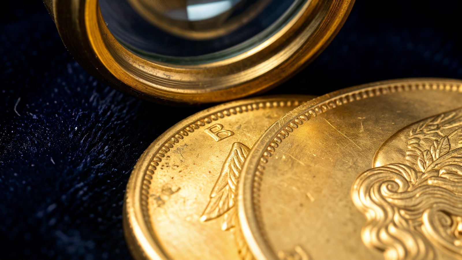 Numismatic gold coin date mint mark variety and surface condition assessment