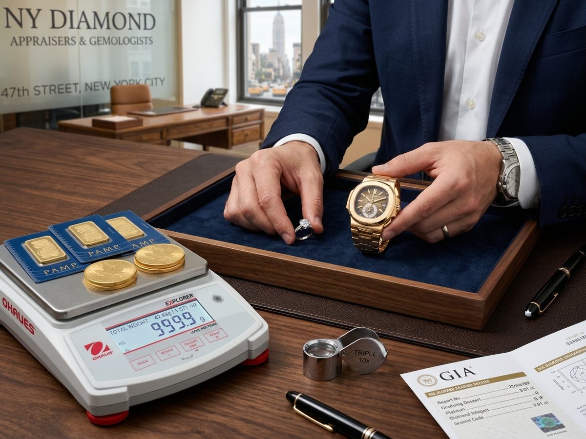 Precision testing and karat assay evaluation at Buyers of NYC