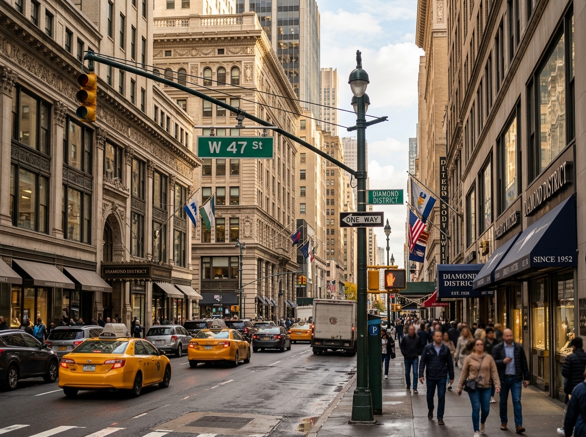 West 47th Street in Manhattan near the Buyers of NYC office.